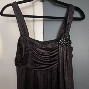 Miss Me Shimmering Charcoal Mini Dress